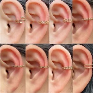 **BUNDLE** 12 Multiple earcuffs silver and gold